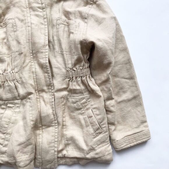 Old Navy khaki hooded safari jacket VGUC 5T - Picture 3 of 6